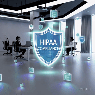 Animated gif of a corporate office with HIPPA Compliance