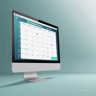A computer screen showing medical scheduling